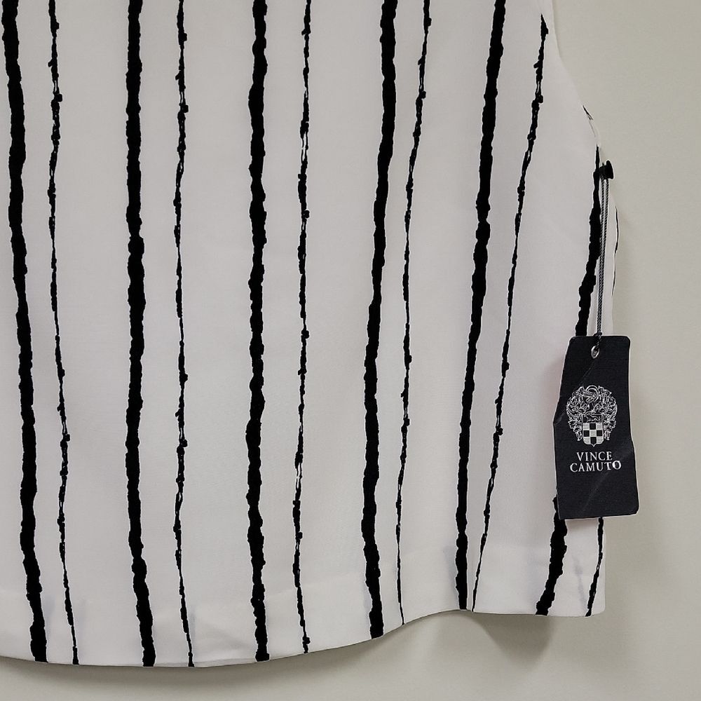 Vince Camuto Striped Tank Top Black White Size S - Picture 7 of 11
